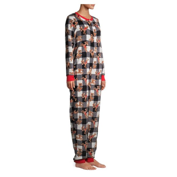 M Rudolph Drop Seat Holiday Pajama Union Suit NWT - Picture 2 of 4